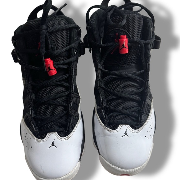 Jordan 6 Rings Black White Red Sneakers - Picture 2 of 3
